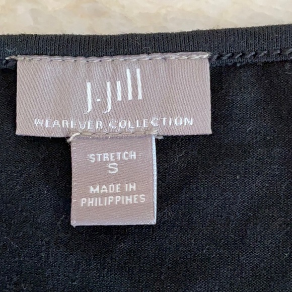J Jill Black T-shirt Where Ever Collection Size Small - Picture 4 of 5